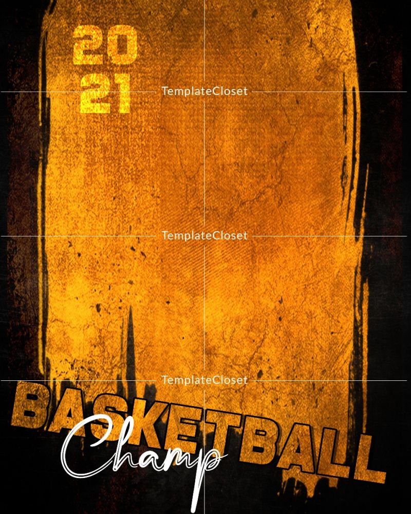 Basketball Champ customizable Photography Template