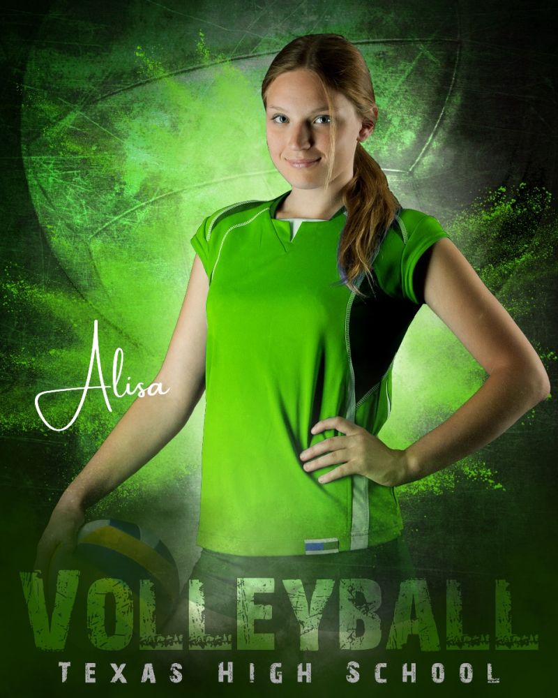 Volleyball Template with Enliven Effect