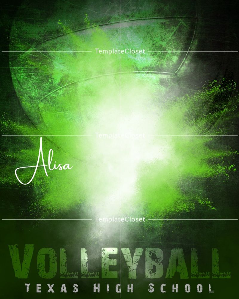 Volleyball Template with Enliven Effect