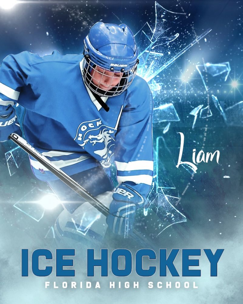 Liam - Ice Hockey Template with Glass Effect