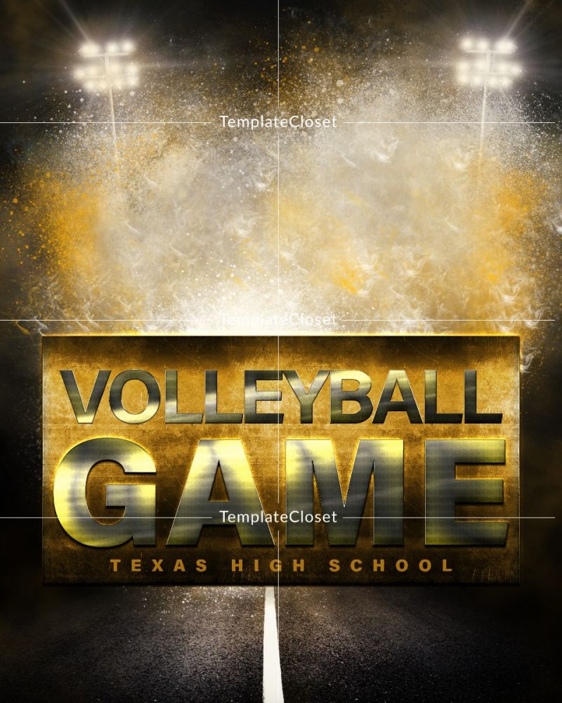 Volleyball Team Template with Playground Photography