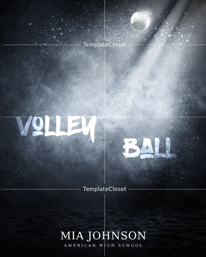 VolleyballAmericanHighSchool Template@templatecloset.com