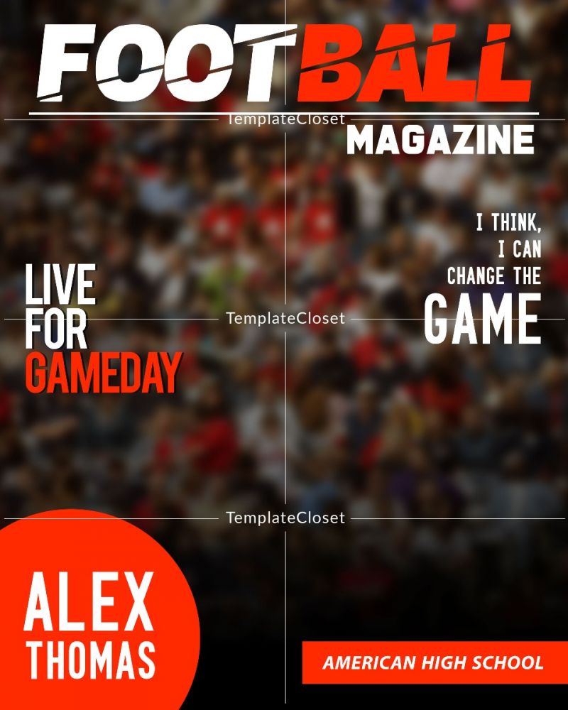 FootballSportsMagazineCoverPhotography@templatecloset.com