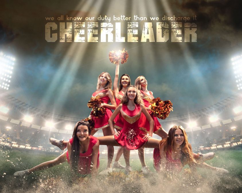 CheerleaderWeAllKnowAreDutyBetterThanWeDischargeItTemplatePhotography@templatecloset.com
