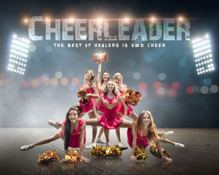 CheerleaderTheBestOfHealersIsGoodCheerTemplate@templatecloset.com