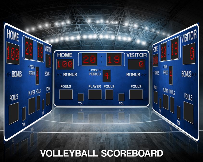Volleyball Complete Scoreboard Ready To Use Template