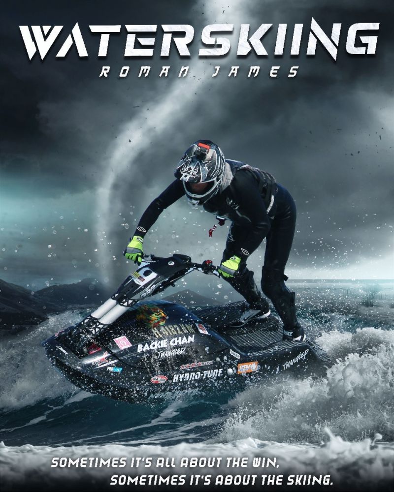 Water Skiing Enliven Effect Photoshop Template