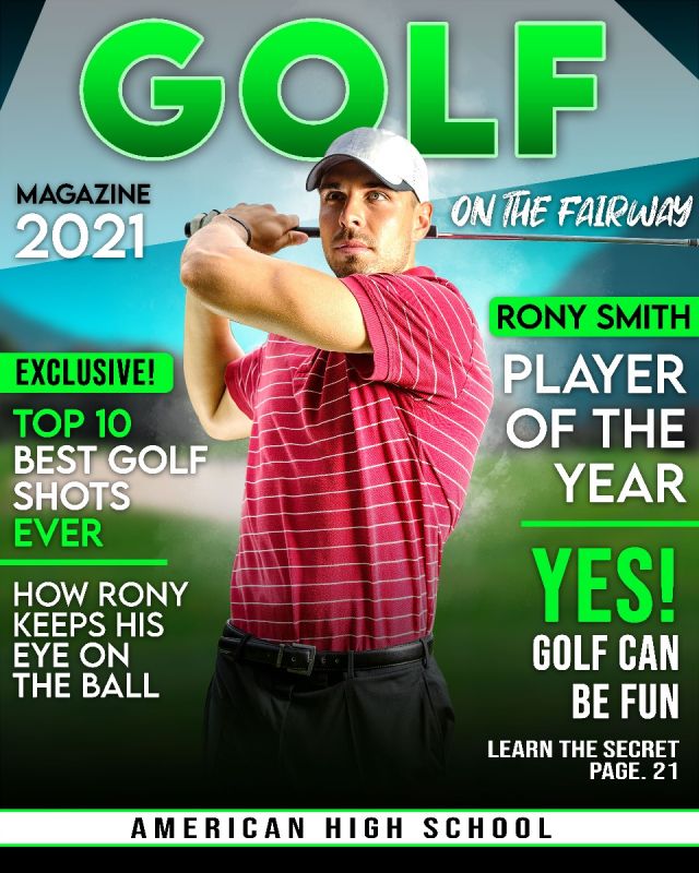 Golf Magazine Cover Template