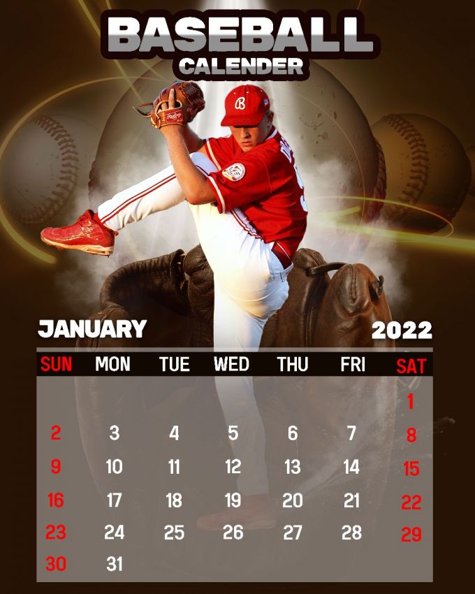 Baseball Calendar Template Photography