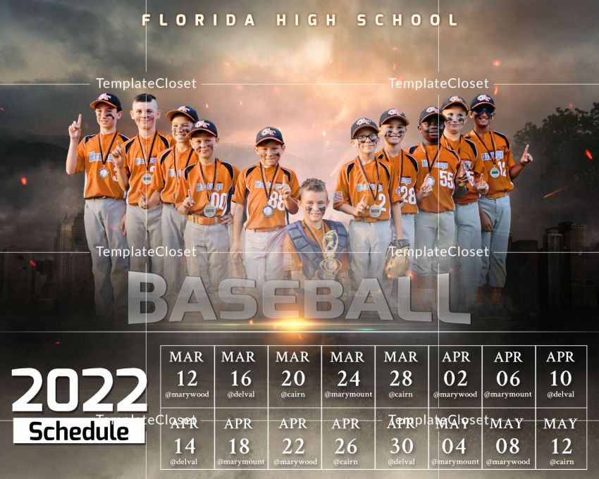 Baseball Team Schedule Template