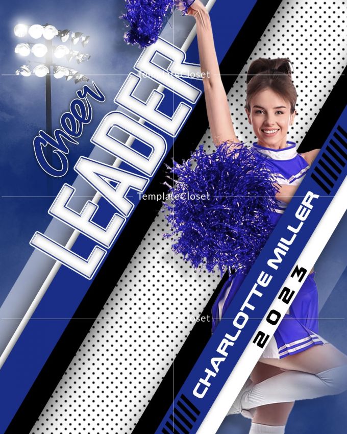 Cheerleader Layered Photoshop Template
