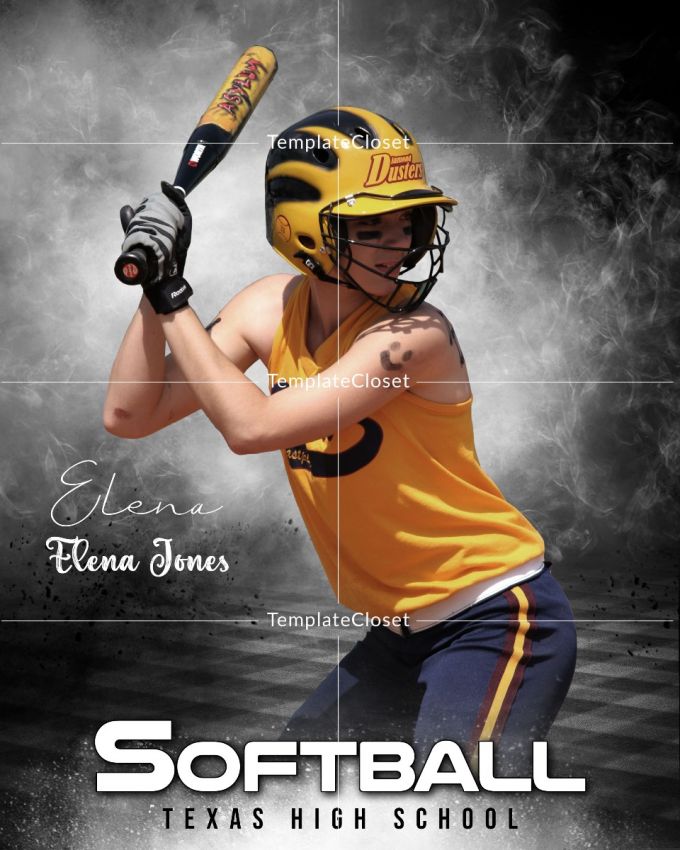 Elena Jones - Softball Memory Mate Template