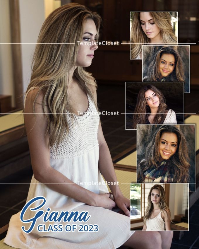 Customized Senior Photoshop Photography Template