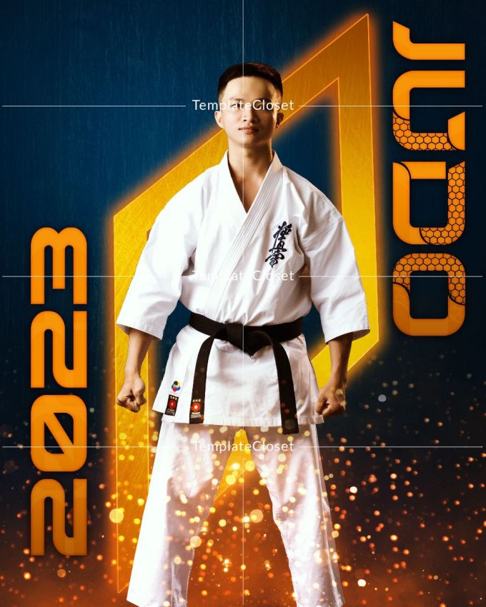 Judo Print Ready Sports Template