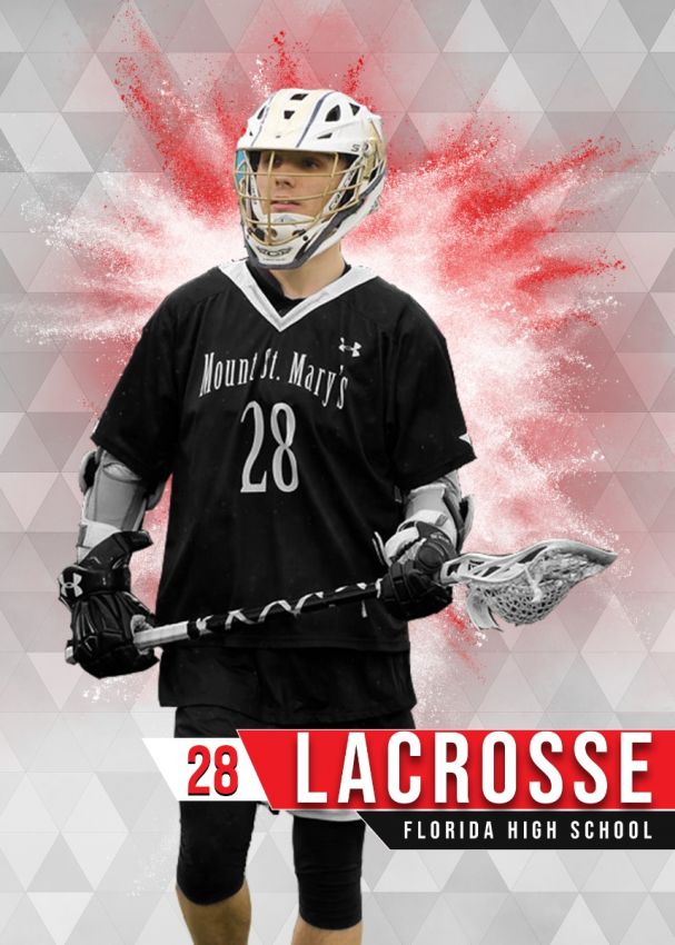 Fully Customized Lacrosse Trading Card Template
