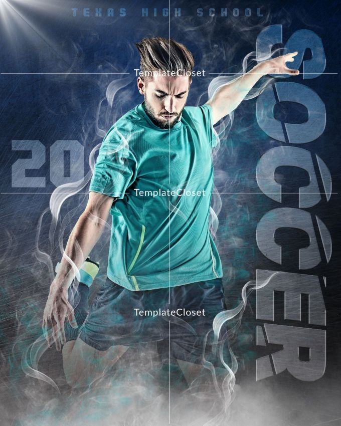Soccer Enliven Effect Print Ready Photoshop Template