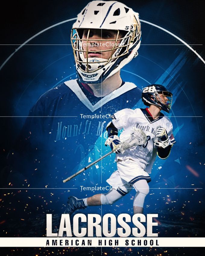 Fully Customized Lacrosse Photoshop Card Template Fully Customized Lacrosse Photoshop Card Template