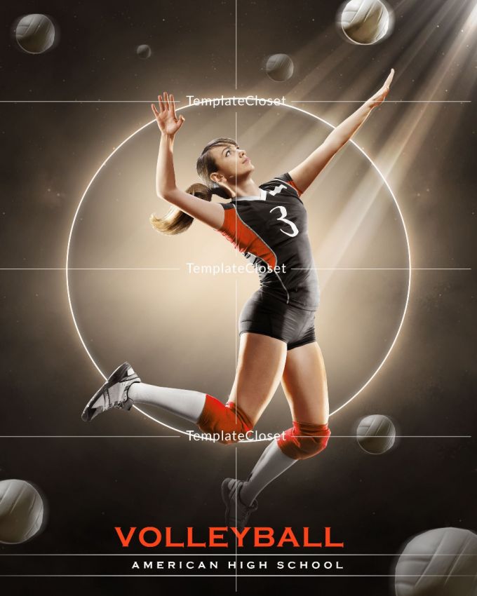 Volleyball Light Effect Sports Template Volleyball Light Effect Sports Template
