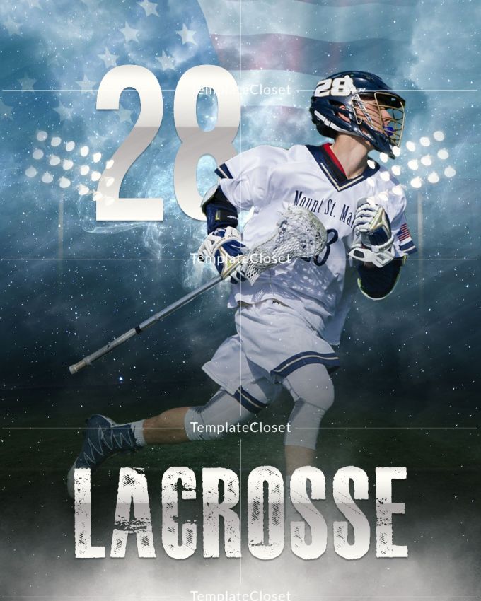 Fully Customized Lacrosse Photoshop Card Template Fully Customized Lacrosse Photoshop Card Template