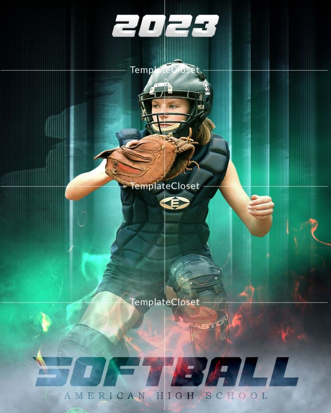 Softball Customizable Sports Template