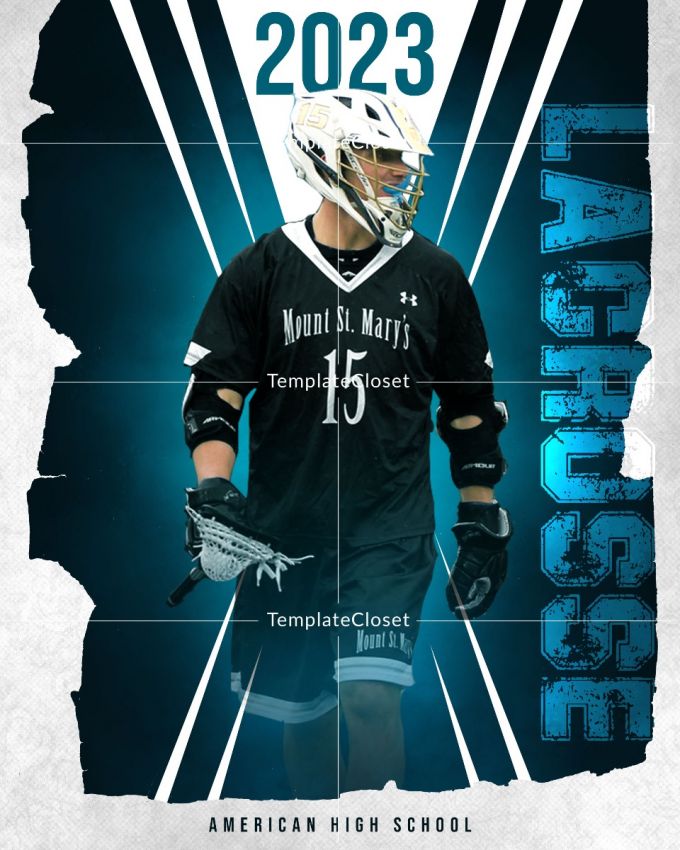 Fully Customized Lacrosse Photoshop Card Template Fully Customized Lacrosse Photoshop Card Template