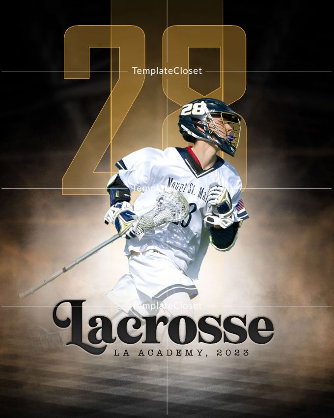 Fully Customized Lacrosse Photoshop Card Template Fully Customized Lacrosse Photoshop Card Template