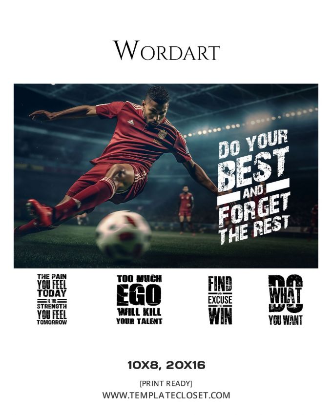 Word Art Photoshop Template