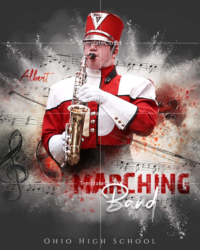 Marching Band Template Photography